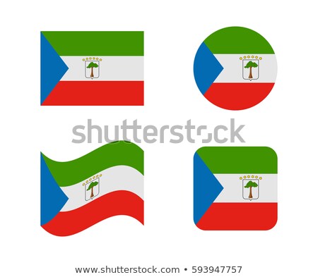 Square Icon With Flag Of Equatorial Guinea Foto stock © noche