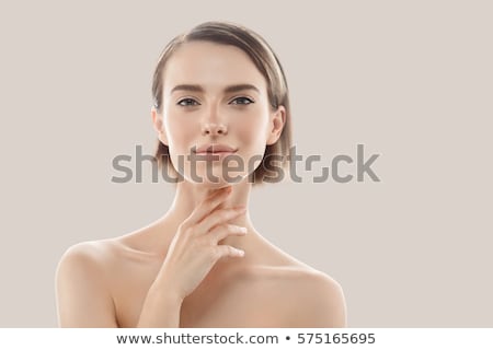 Stock photo: Young Beautiful Woman In Health Concept On White Background