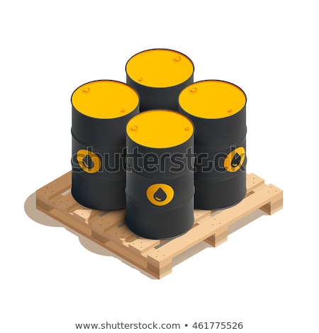 Imagine de stoc: Metallic Barrel Isometric Icon Vector Illustration