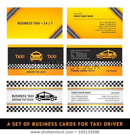 Business Card Taxi - Third Set Card Taxi Templates Stok fotoğraf © Ecelop