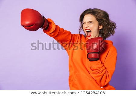 Stock foto: Portrait Of Female Boxer Wearing Boxing Gloves