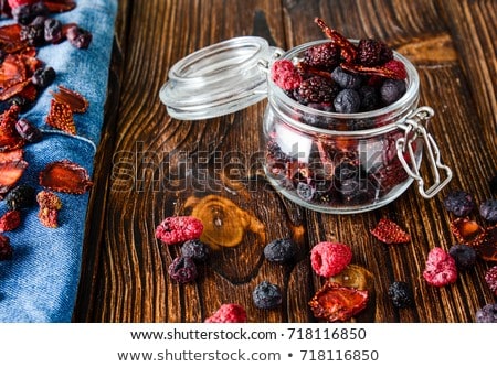 [[stock_photo]]: Mix Of Dried Cranberries And Strawberries Close Up