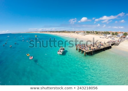 Stock photo: Aerial View Of Santa Maria Beach In Sal Island Cape Verde - Cabo