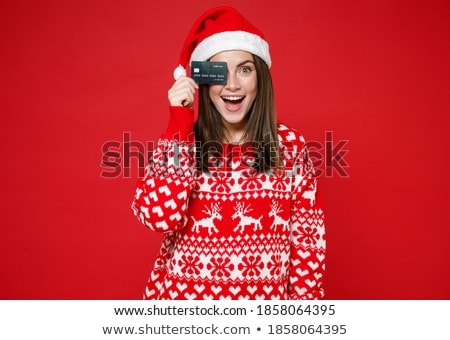 Foto d'archivio: Happy Young Woman Wearing Sweater