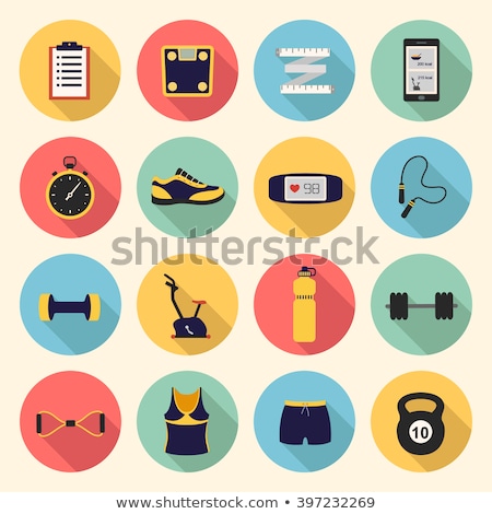 Stock photo: Pulsometer Icon Flat