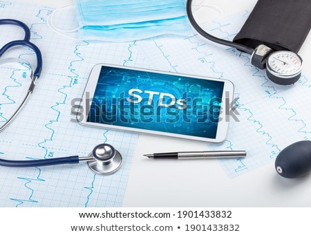 Foto stock: Close Up View Of A Tablet Pc With Medical Abbreviation