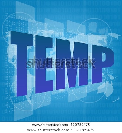 Temp Word On Digital Screen With World Map Zdjęcia stock © fotoscool