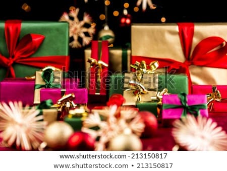 Plain Wrapped Christmas Presents Stockfoto © LeoWolfert