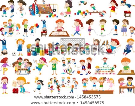 Stock photo: Boys Girls Children In Educational Fun Activty Theme