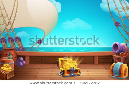 Scene With Pirate Sailing At Sea Foto stock © deymos