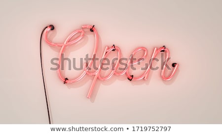 Foto stock: Red Neon Open Sign