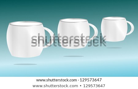 Mug Cup Set With Blank Space For General Purpose Zdjęcia stock © fotoscool