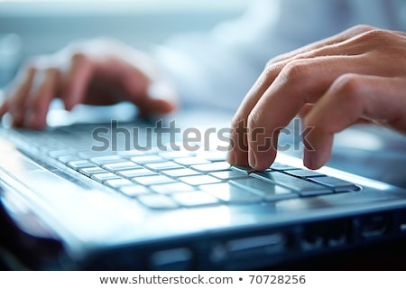 Close Up Of Typing Male Hands On Keyboard Сток-фото © Pressmaster