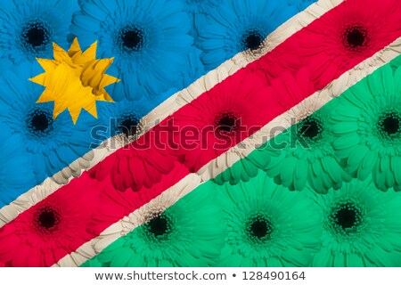 Stylized National Flag Of Namibia With Gerbera Flowers [[stock_photo]] © vepar5