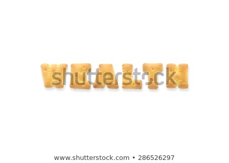 The Letter Word Wealth Alphabet Biscuit Cracker Сток-фото © vinnstock
