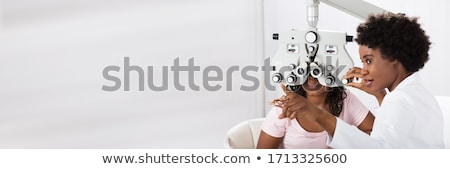 Zdjęcia stock: Optician Doing Optometry Eye Exam