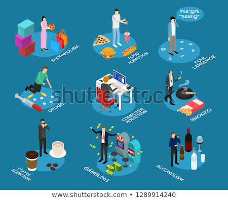 [[stock_photo]]: Addiction Bad Habits Isometric Icons Set Vector