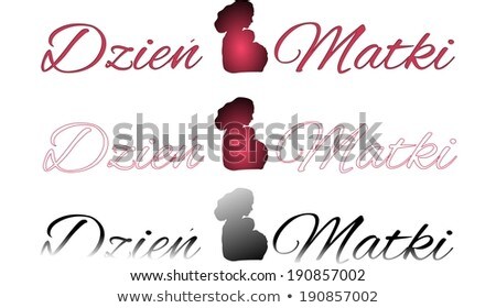 Set Mothers Day Shadow Of Mother Baby In Polish [[stock_photo]] © impresja26