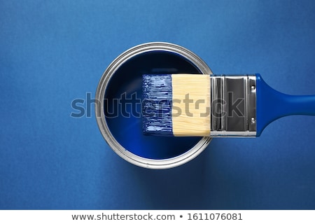 Сток-фото: Paint Cans Brush Bright Colorful Tone Concept