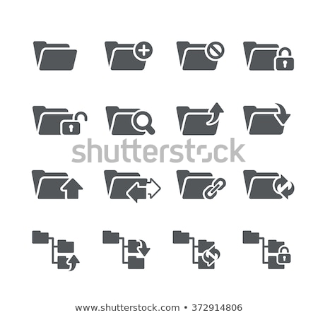 Folder Icons - 1 Black Series Stock fotó © Palsur