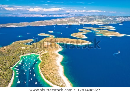 Pakleni Otoci Islands Yachting Destination Arcipelago Aerial Vie Foto stock © xbrchx