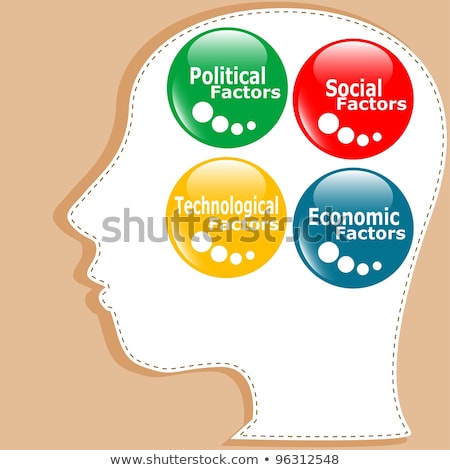 Button Pest Analysis Concept Icon In People Head Stockfoto © fotoscool