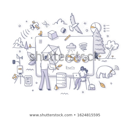 Stok fotoğraf: Environment Data Analytics Concept Vector Illustration