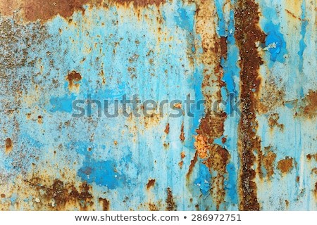 Detail Of Cracked Paint On Rusty Metal Wall ストックフォト © Epitavi