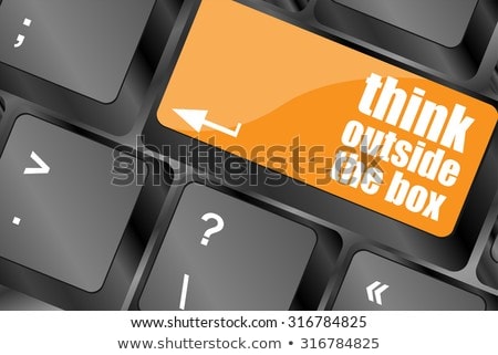 Think Outside The Box Words Message On Enter Key Of Keyboard Stockfoto © fotoscool