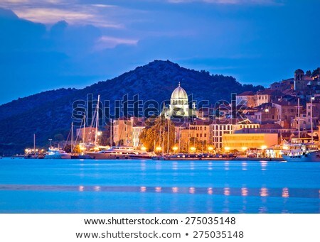 Sibenik Croatia View From The Sea Stockfoto © xbrchx