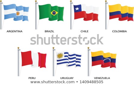 Flying Flag Of Suriname All Countries Collection Foto stock © Garumna