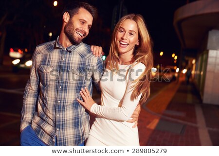 Stock photo: Young People Walking Together With Arms Up