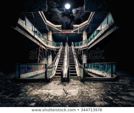 Сток-фото: Dramatic View Of Damaged And Abandoned Building