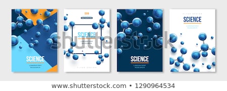 Foto stock: Medical Science Certificate Design With Molecular Structure