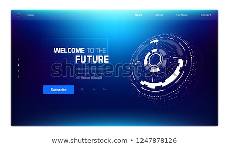 Foto stock: Cyber Games Neon Landing Page