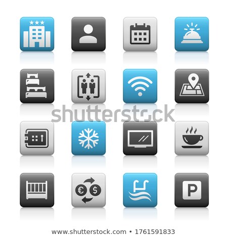 Hotel And Rentals Icons 1 Of 2 Matte Series Zdjęcia stock © Palsur