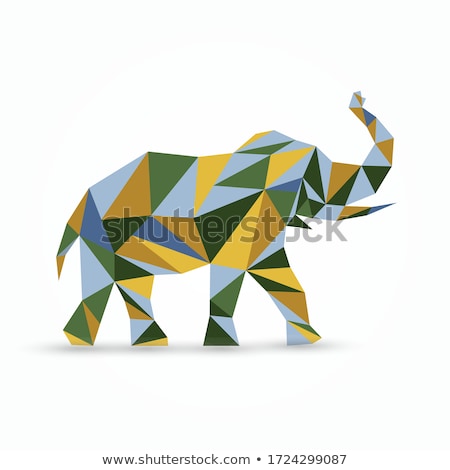 Stock fotó: Colorful Abstract Animal Icons