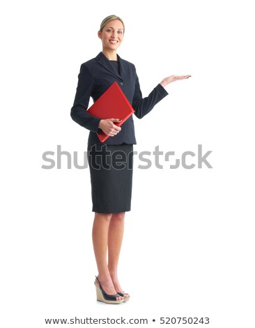 Stok fotoğraf: Business Woman With Folder Presenting