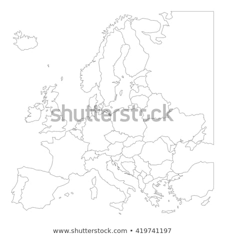 Foto stock: Blank Map Of Europe