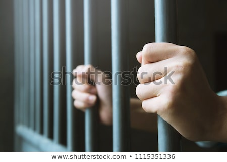 Zdjęcia stock: Arrested Burglar Behind Bars