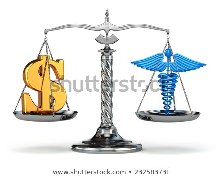 Stok fotoğraf: Caduceus Medical Symbol And Dollar Sign Illustration