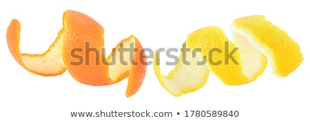 Stockfoto: Orange Spiral Peel Isolated On White