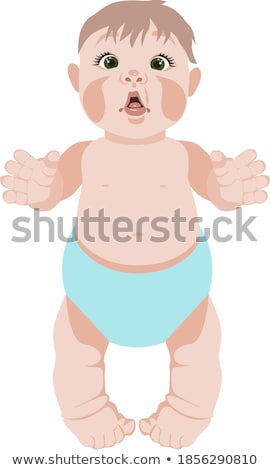 Foto d'archivio: Funny Baby Sucking A Dummy Isolated On White Background