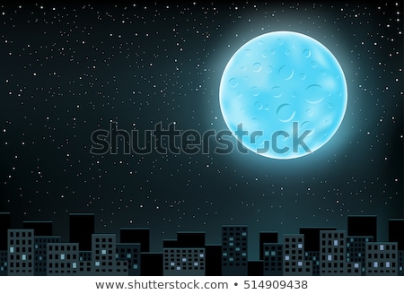 Stockfoto: Vector Background A Large City In The Star