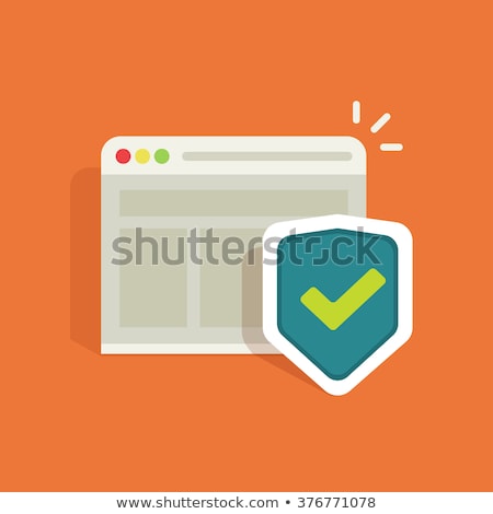 Сток-фото: Ssl Protected Link Green Vector Icon Button