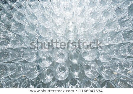 Zdjęcia stock: Rows Of Shiny Empty High Glasses