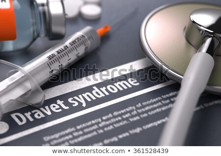 Foto stock: Dravet Syndrome - Printed Diagnosis On Grey Background