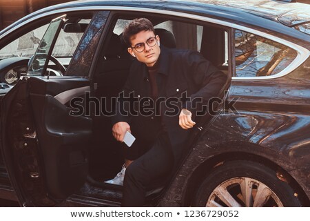 Stock photo: Man In Getting In Car Pose