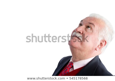 Foto stock: Head Shot Of Handsome Senior Looking Upwards