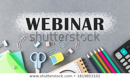 Stock photo: Seminar Handwritten By White Chalk On A Blackboard